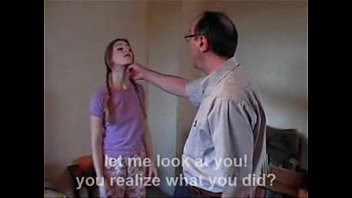 Play Dad and friend spank pretty daughter