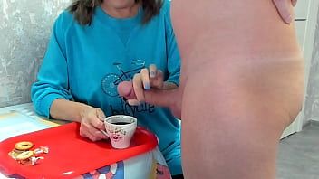 Play Milf granny drinks coffee with cum taboo ,big dick huge load
