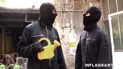 Play Cumshot on Masked European MILF's Fetish Facesitting