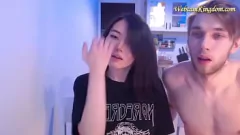 Play Petite Asian Teen's Interracial Webcam Romp