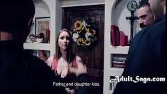 Play Cops Force Stepdad to Bareback Teen Stepdaughter in Hardcore Roleplay