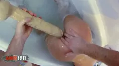 play Horny MILF Jakeline Dove's Dildo Play & Cumshot