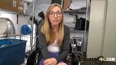 Play Blonde's Pussy Corrupted: Office Job Turns Nerdy Girl to Sex Fiend