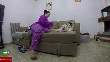 Play She eats her boy's penis and her pet gets excited