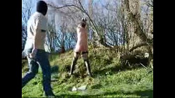 Play Having fun with my stupid slave outdoor. Amateur home made