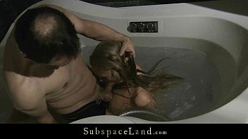 Play Underwater b. punishment and sperm mouth drill for a busty teenie slave