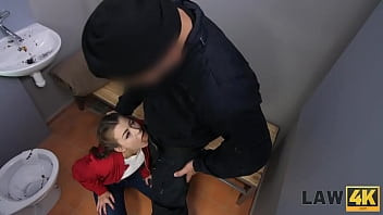 Play LAW4k. Girl is caught by Security officer who want nothing from her but fucking