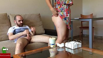 Play She touches the pussy and then masturbates his boy with a homemade toy to run