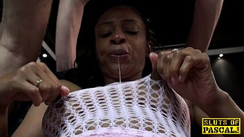 Play Black british sub face and pussyfucked
