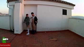 Play Fucking on the terrace of the building ADR001