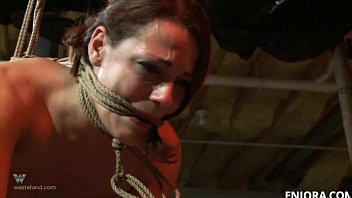 Play Sexy Brunette Tied Up and Spanked