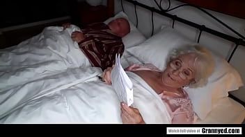 Play 70 granny fucking a hard cock while her husband is resting